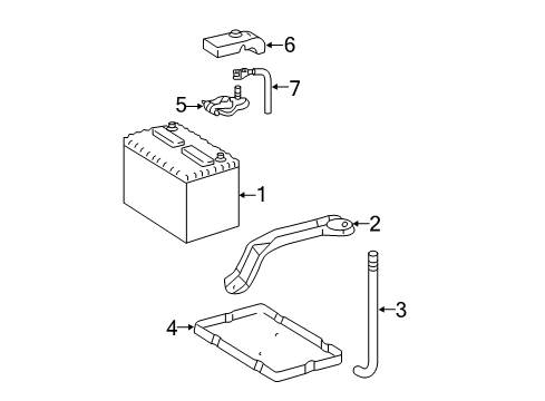 2013 Toyota Camry Battery Positive Term Cover Diagram for 82821-33350