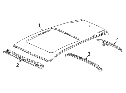 2019 Honda CR-V Roof & Components Rail, RR. Roof Diagram for 62130-TLA-A00ZZ