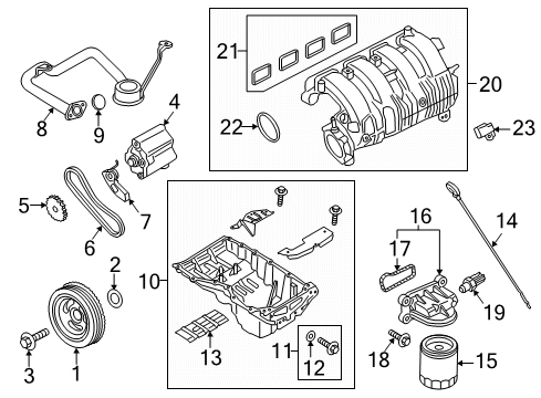 2020 Ford Mustang Powertrain Control Front Oxygen Sensor Diagram for JR3Z-9F472-D