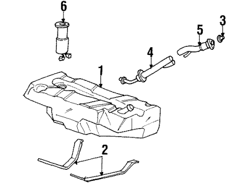 1996 Buick Riviera Fuel Supply Fuel Tank Fuel Pump Module Kit Diagram for 19179618