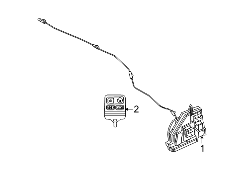 2007 Mercury Mountaineer Keyless Entry Components Control Module Diagram for 7L9Z-15604-A