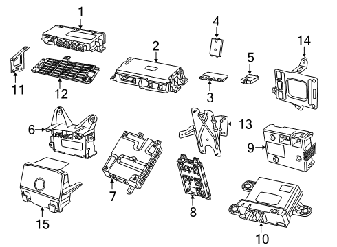 2019 Ram 2500 Heated Seats Module-Trailer Tow Diagram for 68413389AC