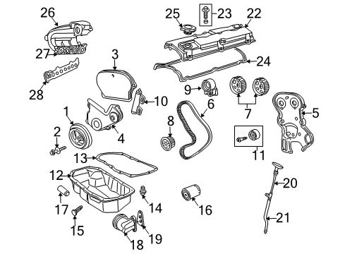 2008 Chrysler PT Cruiser Intake Manifold Gasket-Intake Manifold Diagram for 4884648AA