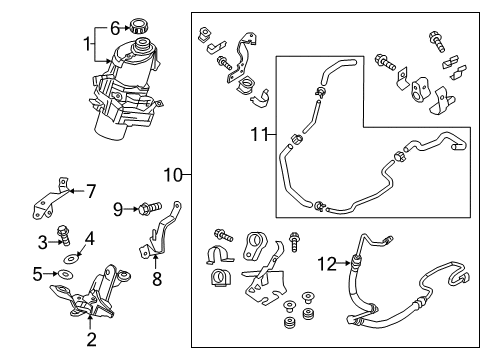 2016 Infiniti Q50 P/S Pump & Hoses, Steering Gear & Linkage Washer Lock Diagram for 01311-00751