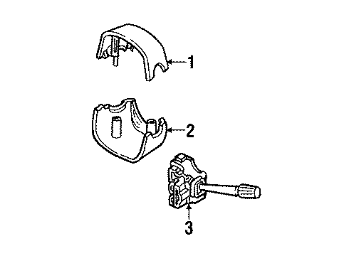 1990 Ford Mustang Shroud, Switches & Levers Combo Switch Diagram for FOZZ-13K359-B