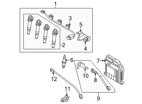 2007 Kia Rio Powertrain Control Engine Control Unit Ecu Module Diagram for 3911026BG5