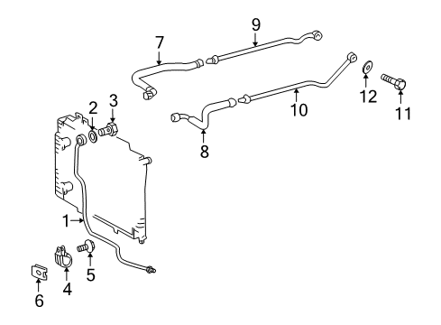 2008 Chrysler Crossfire Trans Oil Cooler Tube-Oil Cooler Diagram for 5127830AB