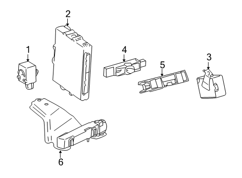 2021 Toyota 4Runner Keyless Entry Components Computer Diagram for 89990-35040