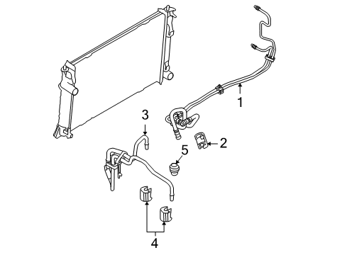 2011 Mercury Milan Trans Oil Cooler Cooler Line Diagram for BE5Z-7R081-A