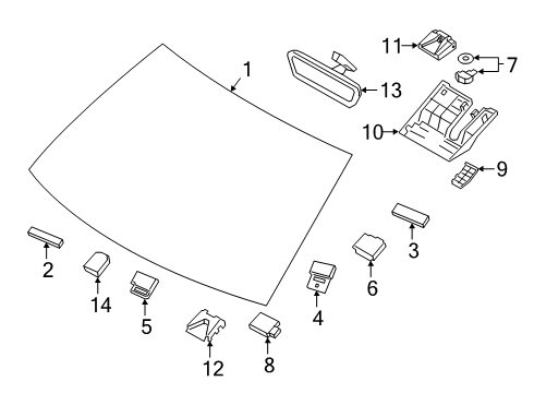 2021 Genesis G70 Wipers Sensor-Automatic Defog Diagram for 97257-H9000