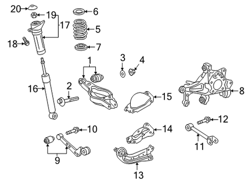 2022 Toyota Corolla Cross Rear Suspension Spring Diagram for 48231-0A110