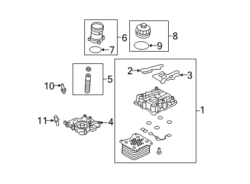 2008 Ford F-350 Super Duty Powertrain Control Housing Seal Diagram for 3C3Z-6A831-AA