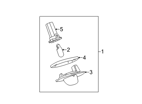 2011 Toyota Sienna Bulbs License Lamp Diagram for 81270-72011