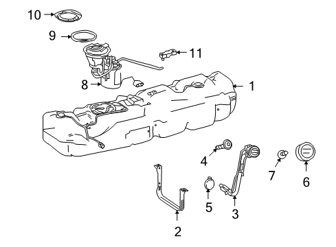 2008 Dodge Sprinter 3500 Fuel Supply Fuel Tank Diagram for 68013486AA