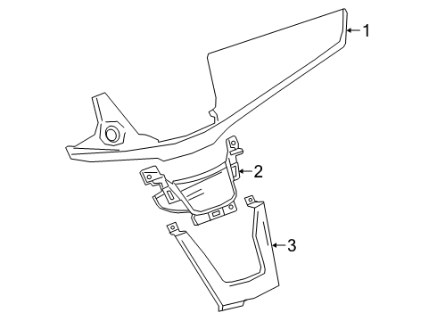 2021 Cadillac XT6 Cluster & Switches, Instrument Panel Trim Pad Diagram for 84138188