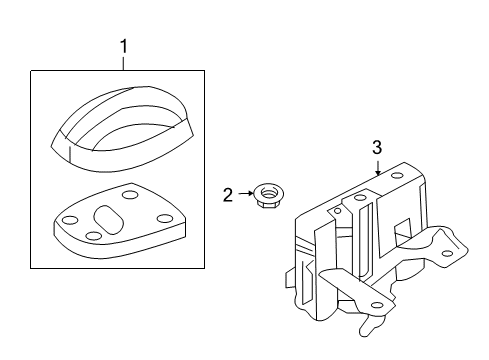 2010 Hyundai Azera Antenna & Radio Roof Antenna Assembly Diagram for 96250-3L100-AA
