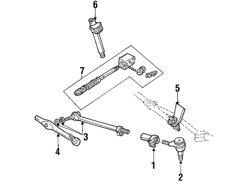 1984 Ford E-150 Econoline P/S Pump & Hoses, Steering Gear & Linkage Pitman Arm Diagram for E5UZ-3590-A