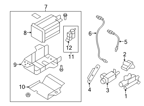 2007 Hyundai Santa Fe Powertrain Control CANISTER Assembly Diagram for 31420-0W000