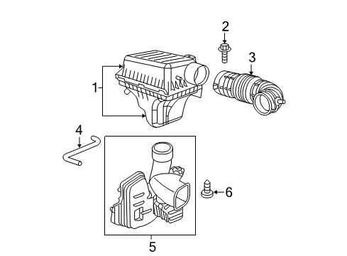 2009 Chrysler 300 Air Intake Air Cleaner Diagram for 4861804AB