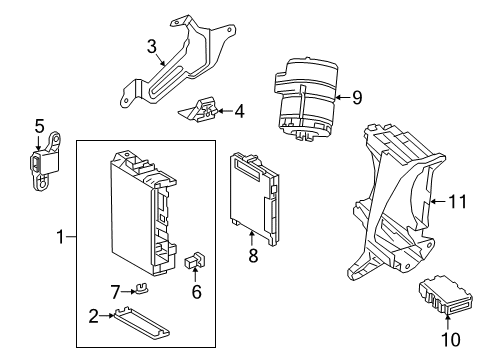 2020 Toyota C-HR Fuse & Relay Module Diagram for 89220-F4P00