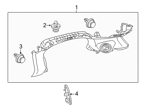 2012 Acura TSX Interior Trim - Quarter Panels Garnish Complete (Gray) Diagram for 84180-TL7-A03ZA