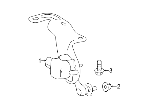 2015 Toyota Camry Ride Control Sensor Sub-Assembly, Height Control Diagram for 89407-06010