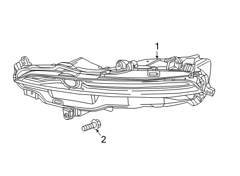 2017 Acura RLX Fog Lamps Foglight Assembly, Driver Side Turn & Diagram for 33350-TY3-A01