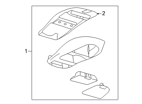 2006 Ford Focus Overhead Console Overhead Console Diagram for 5S4Z-61044G24-AAA