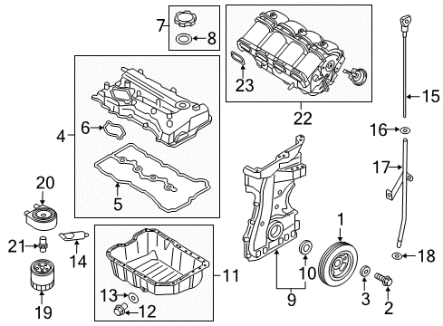 2015 Hyundai Santa Fe Sport Intake Manifold Gasket-Fuel Pump Diagram for 22442-2G670