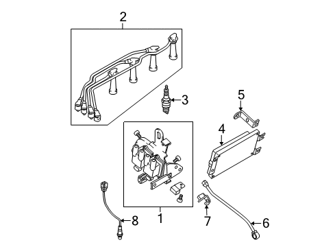 2009 Kia Spectra5 Powertrain Control Engine Computer Ecu Ecm Diagram for 3913023515