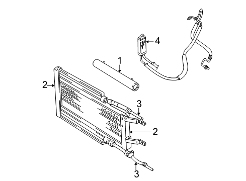 2000 Dodge Ram 1500 Van Power Steering Oil Cooler, Trans Oil Cooler, Hoses & Lines Tube Diagram for 52028664AE