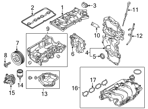 2019 Nissan Sentra Intake Manifold Gasket-Manifold To Cylinder Head Diagram for 14035-1KC0B