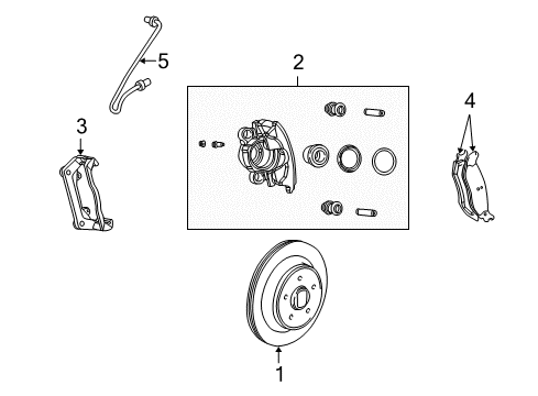 2003 Dodge Ram 1500 Van Rear Brakes Clip-Brake Anti-RATTLE Diagram for 5179878AA