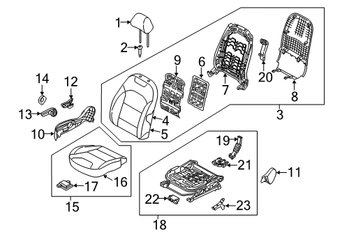 2018 Kia Niro Front Seat Components Cushion Assembly-Front Seat Diagram for 88200G5641B31