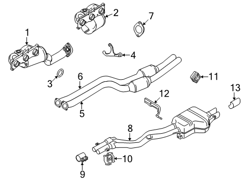 2011 BMW Z4 Exhaust Components Tailpipe Trim Alu-Look Diagram for 18307577998