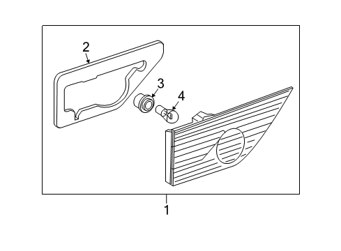 2005 BMW X3 Tail Lamps Rear Light In Trunk Lid, Left Diagram for 63213420205