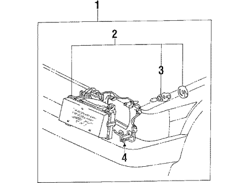 1985 Toyota Corolla Headlamps Driver Side Headlight Unit Assembly Diagram for 81170-1A141