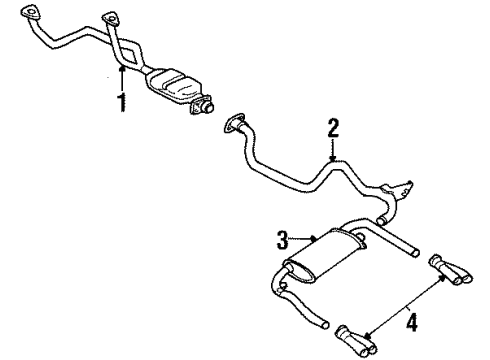 1994 Pontiac Firebird Exhaust Components Extension Asm-Exhaust Tail Pipe Diagram for 10243346