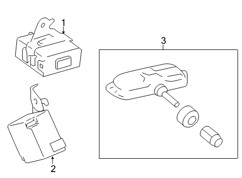 2012 Scion tC Tire Pressure Monitoring TPMS Antenna Diagram for 89760-21021