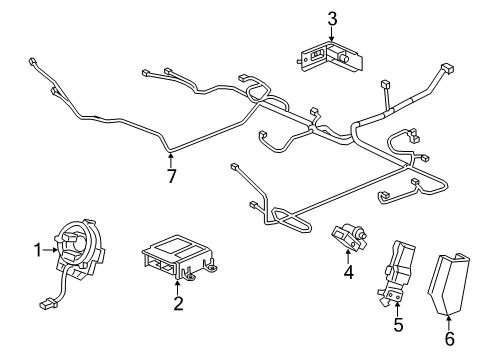 2017 Acura RDX Air Bag Components Module Assembly, Driver Side Side Diagram for 78055-TX4-A91