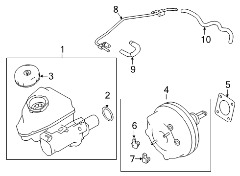 2021 Nissan Altima Hydraulic System CYL BRAK Master Diagram for 46010-6CA0A