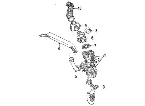 1994 Mercury Tracer Filters Breather Element Diagram for FOCZ-9D697-A