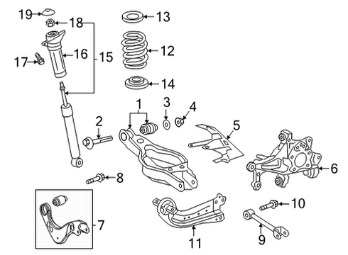 2022 Toyota Venza Rear Suspension Cover Diagram for 48738-0R010