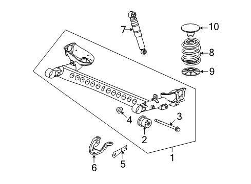 2007 Saturn Ion Rear Suspension Bumper Diagram for 19352221