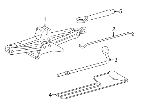 2021 Lexus UX200 Jack & Components Tool Bag Diagram for 09120-76010