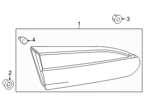 2022 Toyota Corolla Cross Combination Lamps Combo Lamp Assembly Diagram for 81590-0A160