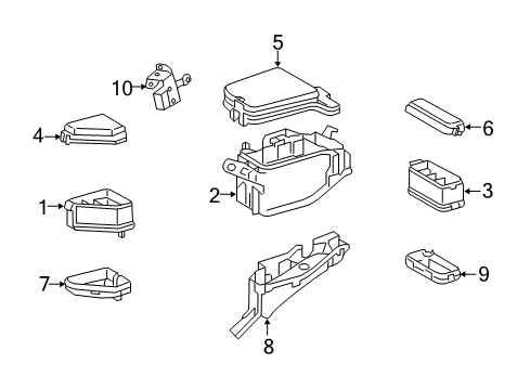 2015 Toyota Highlander Fuse & Relay Relay Box Diagram for 82740-0E050