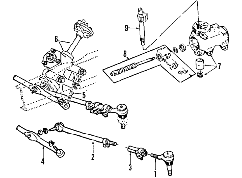 2007 Ford E-150 P/S Pump & Hoses, Steering Gear & Linkage Gear Assembly Diagram for 6C2Z-3504-AARM