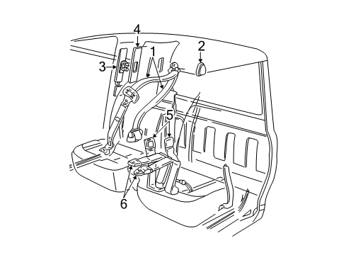 2009 Ford Ranger Seat Belt Adjust Cover Diagram for 4L5Z-10602B90-AAB
