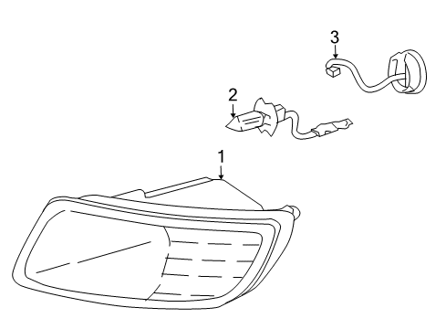 2005 Lexus GX470 Fog Lamps Lamp Unit Diagram for 81221-60090